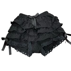 Cosplay Black lace pumpkin Lolita Victorian bloomer gothic shorts sz S